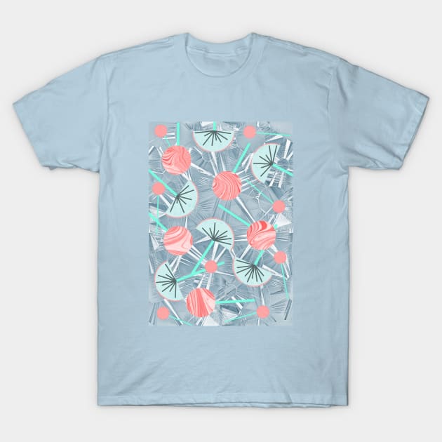 Vintage Geometric Flowers, Kimono,Cocktail  Abstract Pattern #2 T-Shirt by MarbleCloud